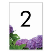 Numéro De Table Élégant Mariage d'Hydrangée violette (Dos)
