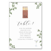 Numéro De Table Élégant Mariage d'illustration du carnet de route (Dos)