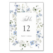 Numéro De Table Élégant mariage floral bleu blanc vert (Par défaut)