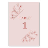 Numéro De Table Élégant Mariage Floral Boho (Par défaut)