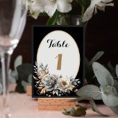 Numéro De Table Élégant Mariage floral classique rustique Table Nº