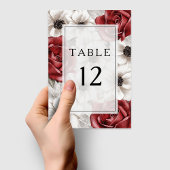 Numéro De Table Élégant Mariage floral de Bourgogne