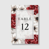 Numéro De Table Élégant Mariage floral de Bourgogne