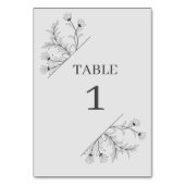 Numéro De Table Élégant Mariage Floral Grey (Par défaut)
