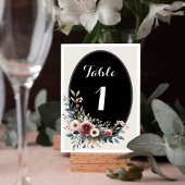 Numéro De Table Élégant Mariage Floral Rustique Classique Tableau