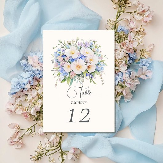 Numéro De Table Élégant Mariage floral sophistiqué