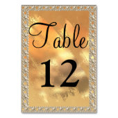 Numéro De Table Élégant Mariage Gold Sparkle (Par défaut)