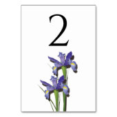 Numéro De Table Élégant Mariage Iris violet (Dos)