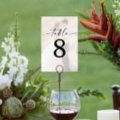 Numéro De Table Élégant Mariage Moderne Photo Script 