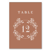 Numéro De Table Élégant Mariage Monogram Terracota (Par défaut)