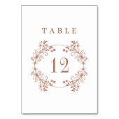 Numéro De Table Élégant Mariage Monogram Terracota (Par défaut)