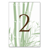 Numéro De Table Élégant Mariage oriental en bambou (Dos)