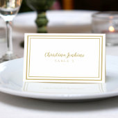 Numéro De Table Elégant Mariage Personnalisé Guest Place Card Or B