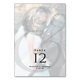Numéro De Table Élégant Mariage photo Ampersand 2