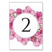 Numéro De Table Élégant Mariage Pink Peonies (Par défaut)