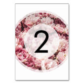 Numéro De Table Élégant Mariage Pink Peonies (Par défaut)