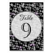 Numéro De Table Élégant Mariage Poisson Océan Argent et Noir (Dos)
