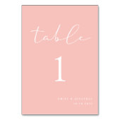 Numéro De Table Élégant Mariage rose Pastel Spring (Par défaut)