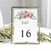Numéro De Table Élégant Mariage rose rose