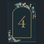 Numéro De Table Élégant marine et botanique bleu poussiéreux<br><div class="desc">Avec un magnifique dessin botanique à l'aquarelle,  ces numéros de table sont élégants et romantiques. Parfait pour les mariages marine,  bleu poussiéreux,  beige ou orange brûlé. Trouvez les articles assortis dans ma boutique.</div>