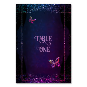 Numéro De Table Elégant Mauve et Mariage d'or
