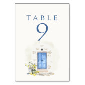 Numéro De Table Elegant Mediterranean Watercolor Wedding (Par défaut)