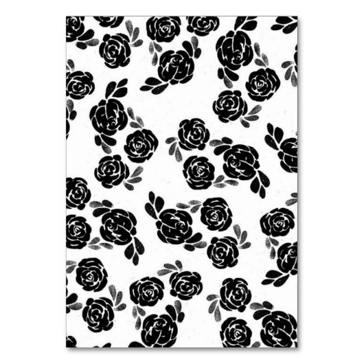 Numéro De Table Élégant menu Rose noir (Dos)