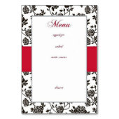 Numéro De Table Élégant menu Rose noir (Par défaut)