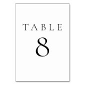 Numéro De Table Élégant minimal moderne (Dos)