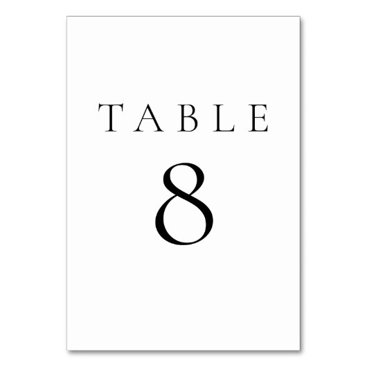 Numéro De Table Élégant minimal moderne (Par défaut)