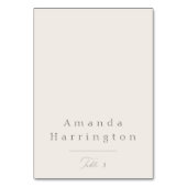 Numéro De Table Elegant Minimal Taupe Wedding Place Card (Par défaut)
