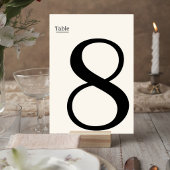 Numéro De Table Elegant Minimalist Wedding Table Number Card