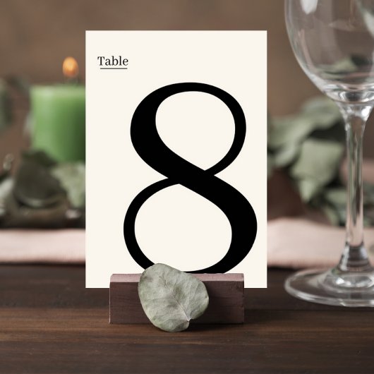 Numéro De Table Elegant Minimalist Wedding Table Number Card