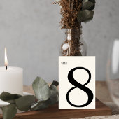 Numéro De Table Elegant Minimalist Wedding Table Number Card