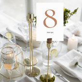 Numéro De Table Elegant Minimalist Wedding Table Number Card