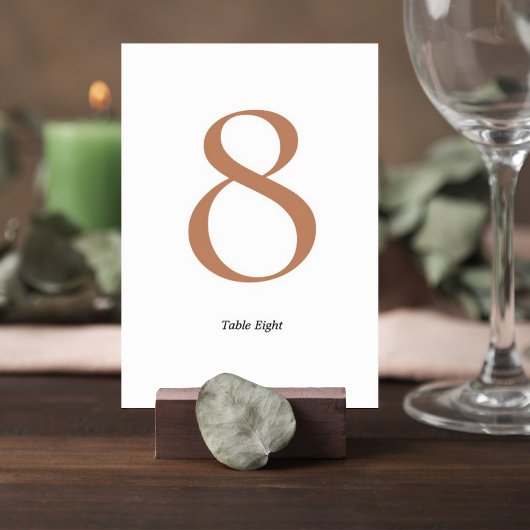 Numéro De Table Elegant Minimalist Wedding Table Number Card