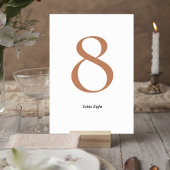 Numéro De Table Elegant Minimalist Wedding Table Number Card