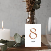Numéro De Table Elegant Minimalist Wedding Table Number Card