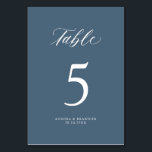 Numéro De Table Élégant minimaliste simple Mariage moderne<br><div class="desc">Numéro de table de mariage minimaliste simple en ardoise bleue Dusty. S'il vous plaît trouver d'autres modèles et variantes de mon magasin "blissweddingpaperie". Et n'hésitez pas à me contacter pour plus de personnalisation ou de correspondance d'articles.</div>