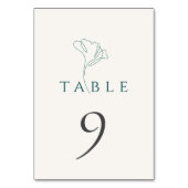 Numéro De Table Elegant Minimalistic Emerald Wedding Table Number (Par défaut)