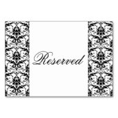 Numéro De Table Élégant modèle noir Damask Mariage événement spéci (Dos)