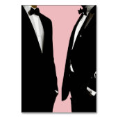 Numéro De Table Elegant Modern Gay Men Wedding Rainbow (Dos)