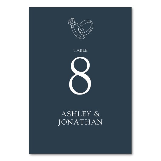 Numéro De Table Élégant Moderne Éléments simples Mariage (Par défaut)