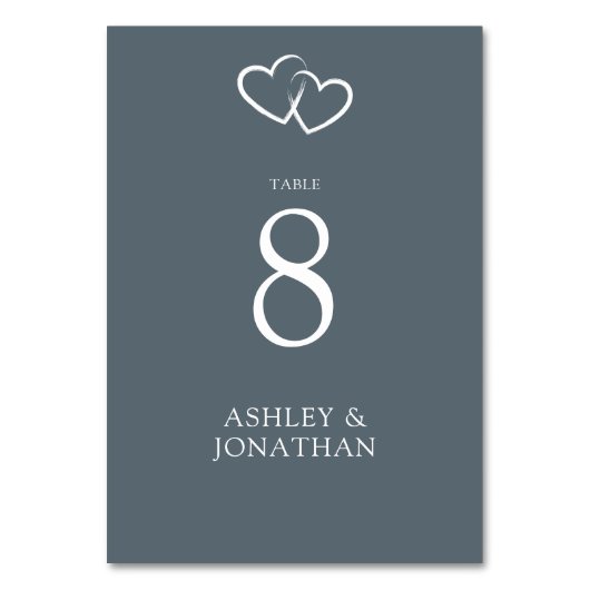 Numéro De Table Élégant Moderne Éléments simples Mariage (Dos)