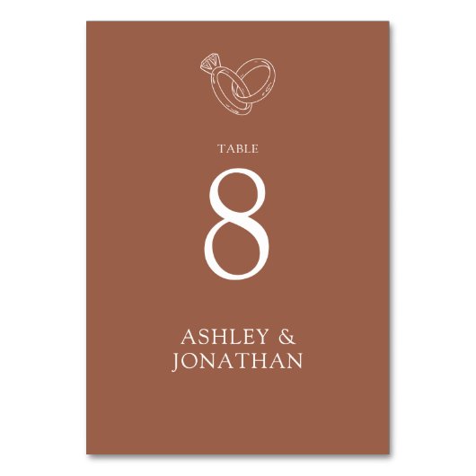 Numéro De Table Élégant Moderne Éléments simples Mariage (Par défaut)