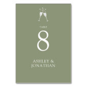 Numéro De Table Élégant Moderne Éléments simples Mariage (Dos)