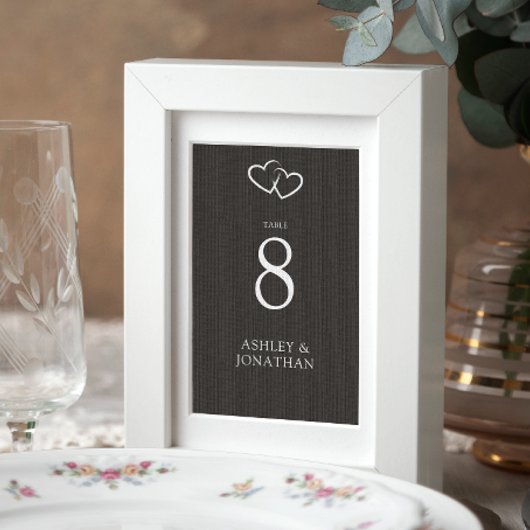 Numéro De Table Élégant Moderne Éléments simples Mariage