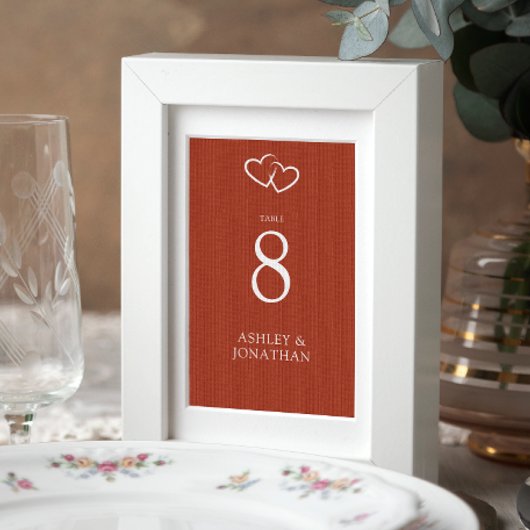 Numéro De Table Élégant Moderne Éléments simples Mariage
