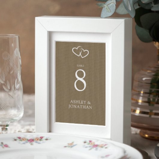 Numéro De Table Élégant Moderne Éléments simples Mariage