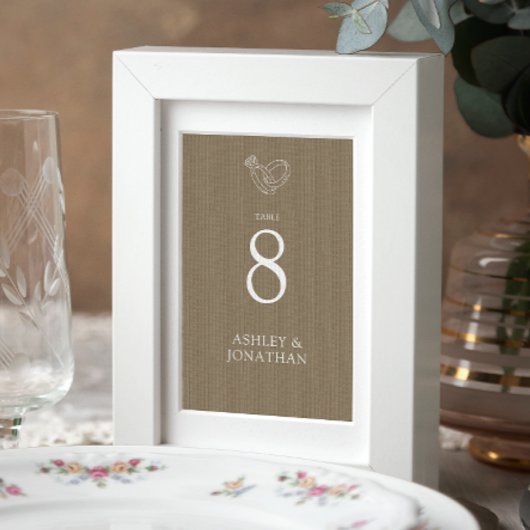 Numéro De Table Élégant Moderne Éléments simples Mariage
